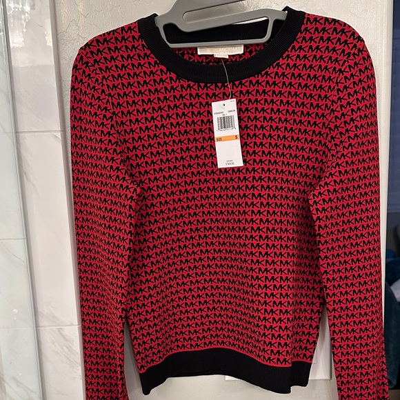 Michael Kors Sweaters - Michael Kors Black and Red Patterned Women's Sweater NWT